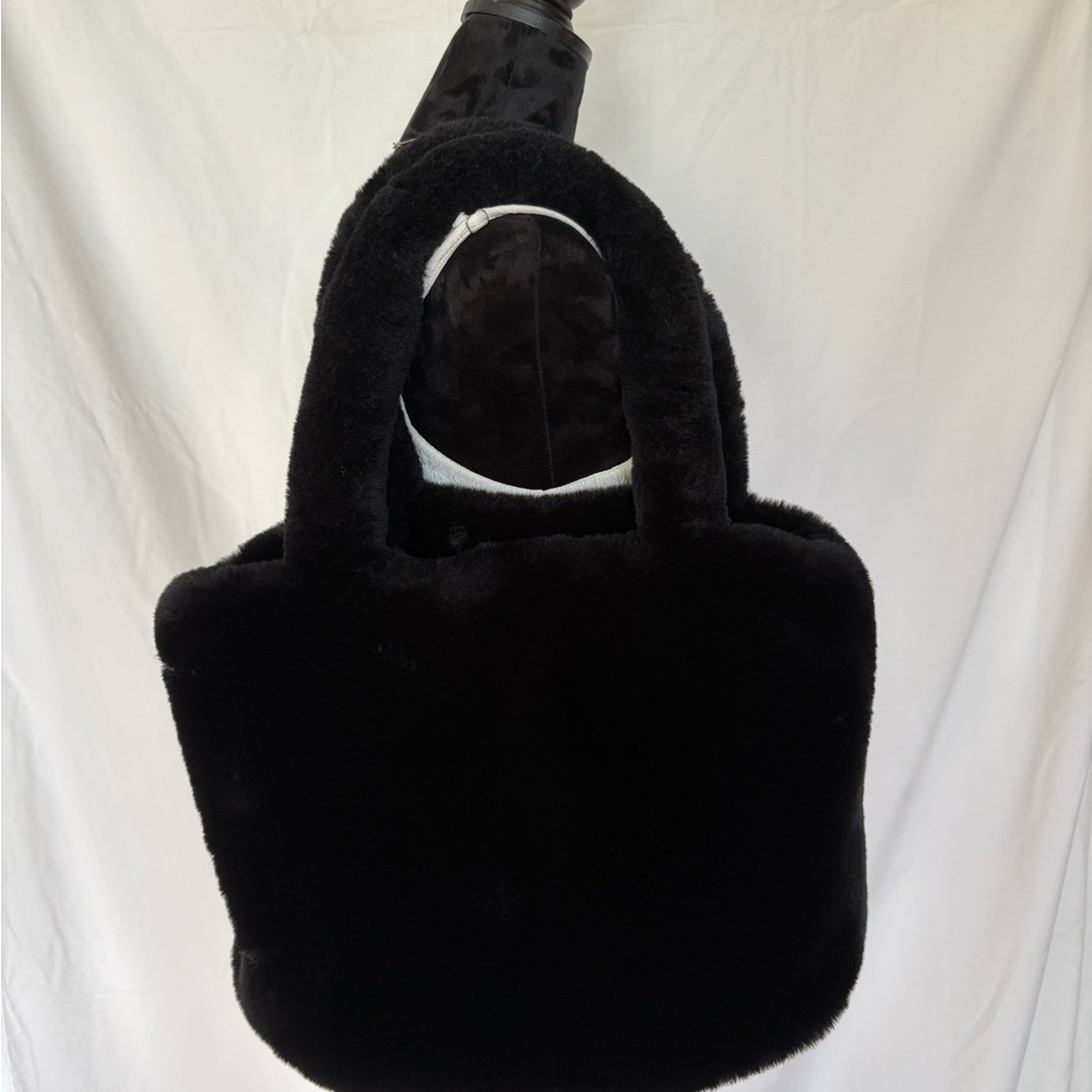 H&M Plush Black Tote Bag